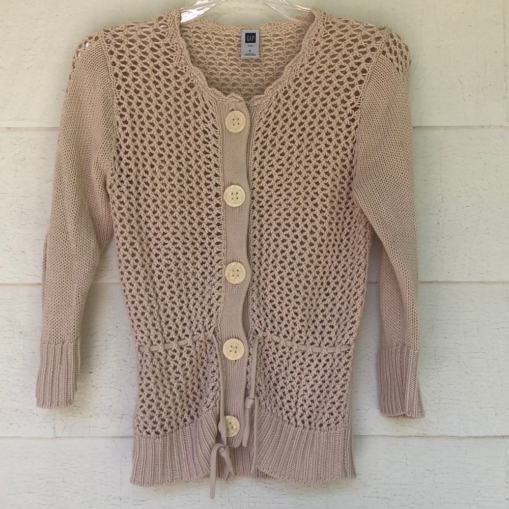 Open knit cardigan